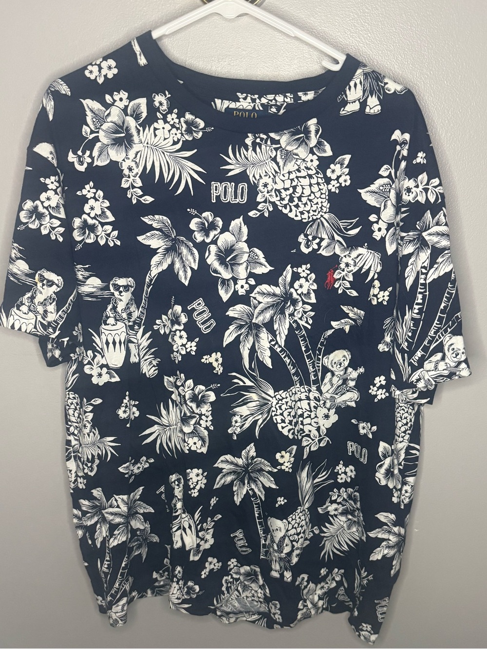 Polo Ralph Lauren Men’s Classic Fit Graphic Print T-Shirt Blue/White XL